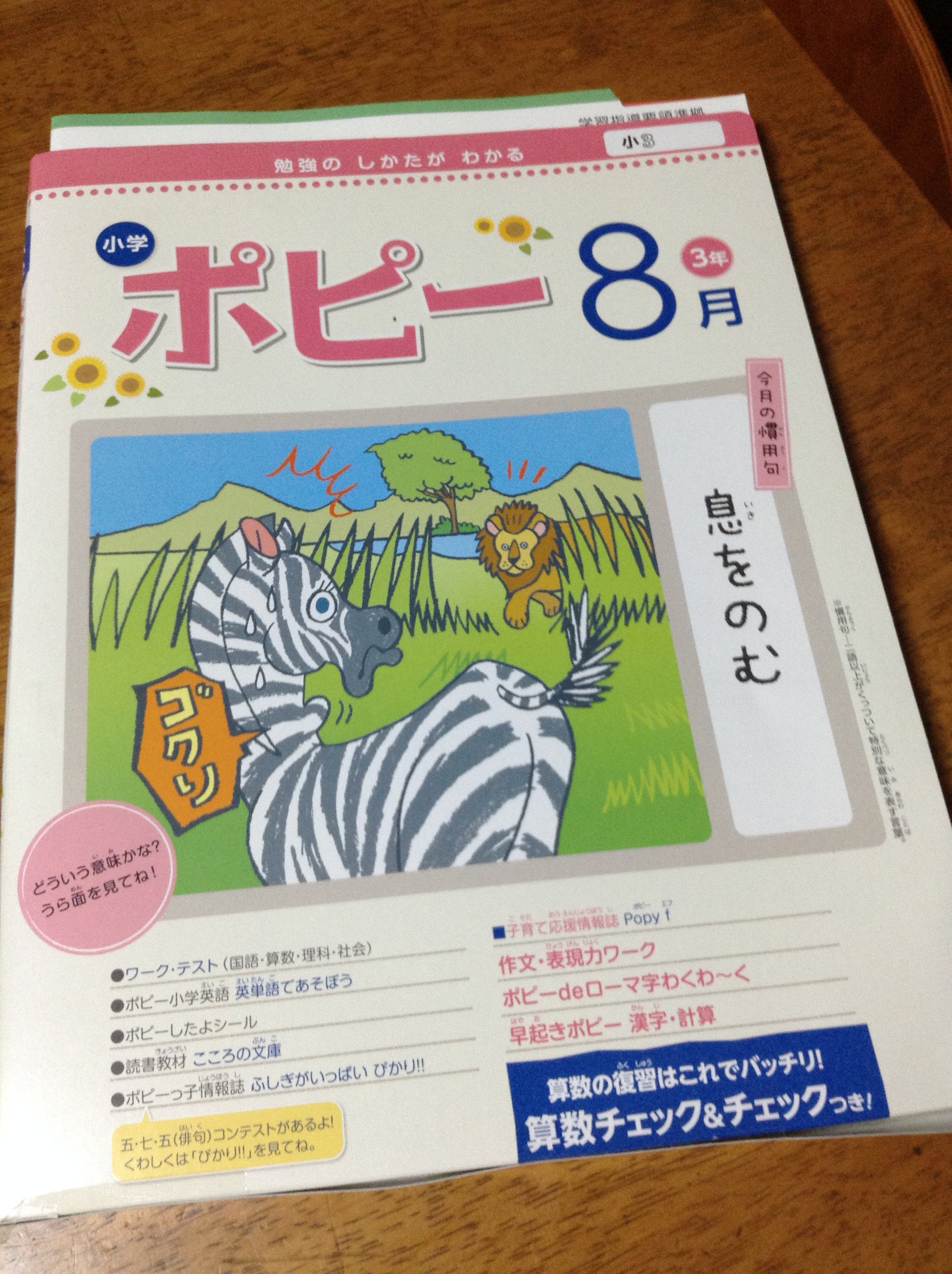 小学３年生の家庭学習にポピー使ってます